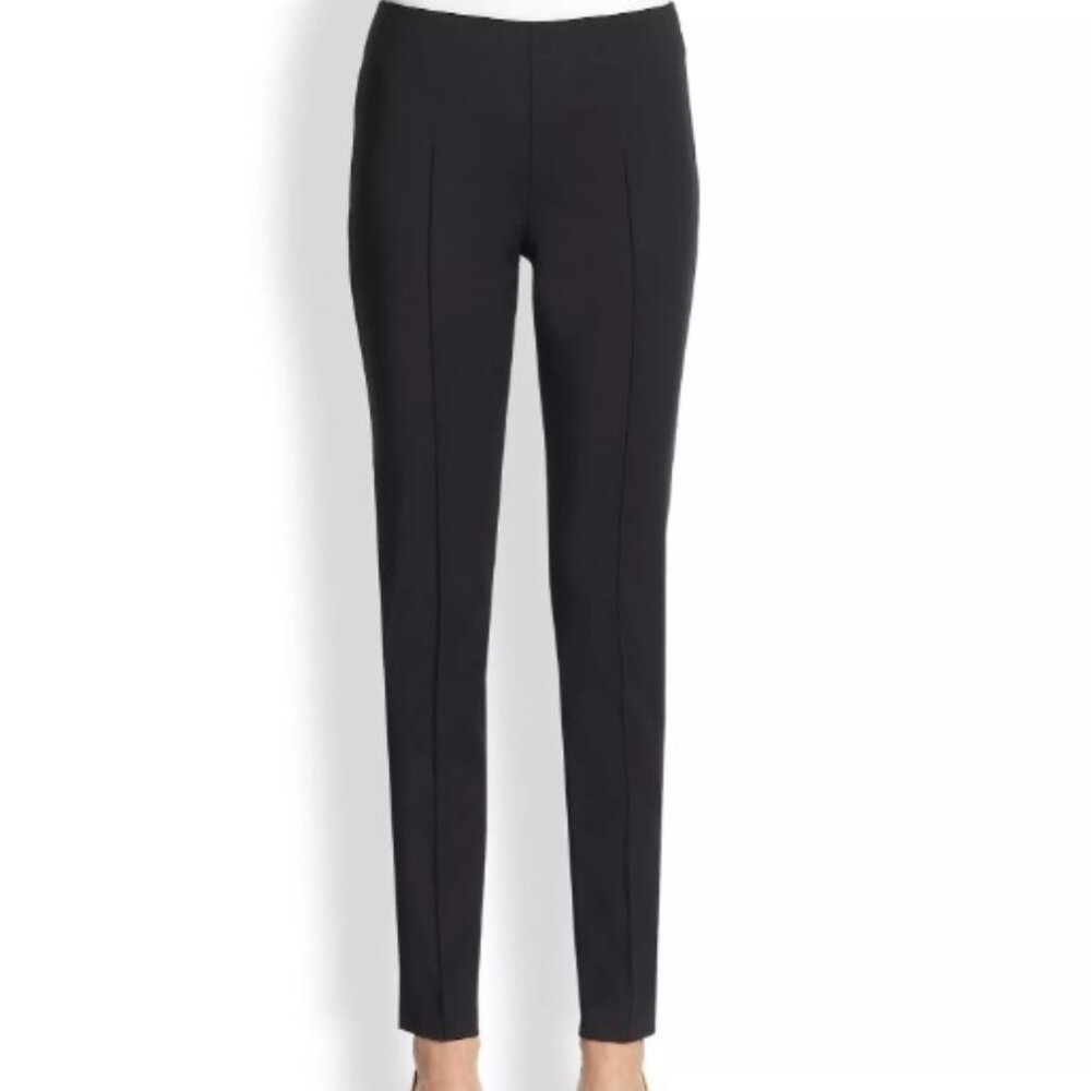 Akris Punto Franca Mid-Rise Cropped Pants (Navy)